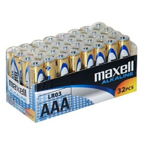 Batterie Alcaline Maxell LR03 AAA 1.5V (32 pcs)