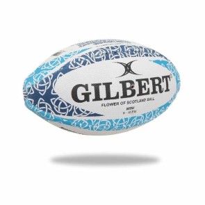 Pallone da Rugby Gilbert Mini Scotland Flower Bianco