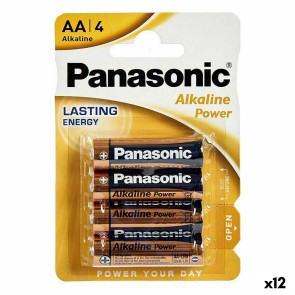 Batterie Alcaline Panasonic 1x4 LR6APB LR6 AA (12 Unità)