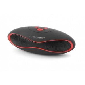 Altoparlante Bluetooth Portatile Esperanza TRIVAL Nero Nero/Rosso