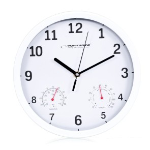 Orologio da Parete Esperanza EHC016W Bianco Vetro Plastica 25 cm
