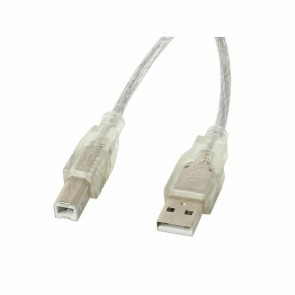 Cavo USB A con USB B Lanberg CA-USBA-12CC-0018-TR Trasparente Bianco Chiaro 1,8 m