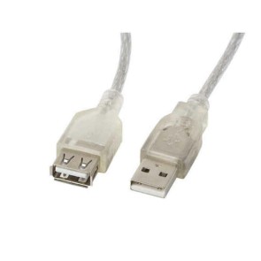 Cavo USB 2.0 Lanberg CA-USBE-12CC-0018-TR Bianco Trasparente Chiaro 1,8 m