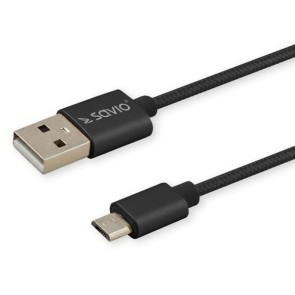 Cavo USB A con USB C Savio CL-129 Nero 2 m