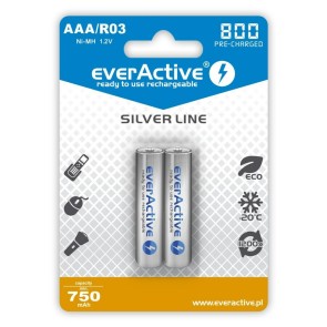Batterie Ricaricabili EverActive EVHRL03-800 AAA R03 1,2 V 3.7 V (2 Unità)