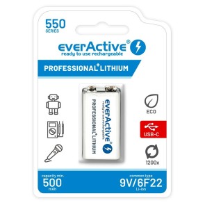 Batterie Ricaricabili EverActive EVHR22-550C 9 V
