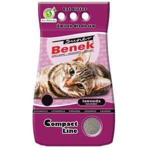 Sabbia per Gatti Super Benek Compact Lawenda Grigio 25 L