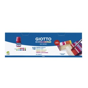 Tempere Giotto Decor Multicolore (25 ml) (12 Unità)
