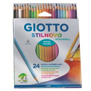 Matite Colorate Acquerellabili Giotto Stilnovo 24 Pezzi Multicolore