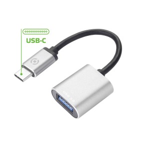Cavo USB A con USB C Celly PROUSBCUSBDS Argentato