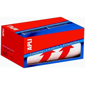 Rotolo di Etichette Apli Rosso Bianco Frecce Verticale 90 x 130 mm