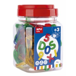 Gioco Educativo Apli Trasparente Plastica Multicolore Numeri e lettere