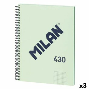 Agenda Milan 430 Verde A4 80 Pagine (3 Unità)