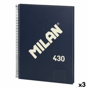 Agenda Milan 430 Azzurro A4 80 Pagine (3 Unità)