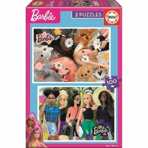 Set di 2 Puzzle Barbie 100 Pezzi