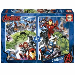 Set di 2 Puzzle The Avengers 100 Pezzi