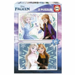 Set di 2 Puzzle Frozen 20 Pezzi