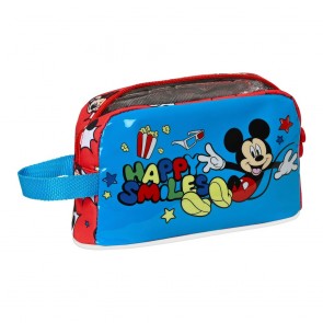 Portamerenda Termico Mickey Mouse Clubhouse Happy Smiles Rosso Azzurro (21.5 x 12 x 6.5 cm)