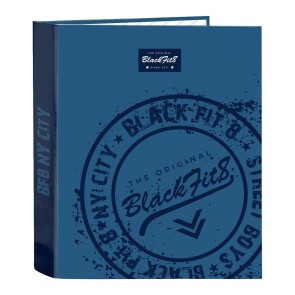 Raccoglitore ad anelli BlackFit8 Stamp Azzurro A4 27 x 33 x 6 cm (40 mm)