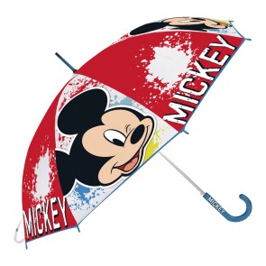 Ombrelli Mickey Mouse Happy smiles Rosso Azzurro (Ø 80 cm)