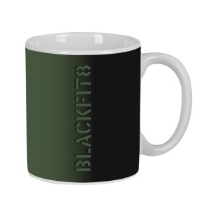 Tazza Mug BlackFit8 Gradient Ceramica Nero Verde militare (350 ml)