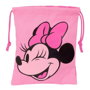 Portamerenda Minnie Mouse Loving 20 x 25 x 1 cm Sacco Rosa
