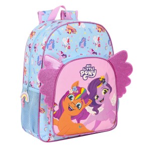 Zaino Scuola My Little Pony Wild & free Azzurro Rosa 33 x 42 x 14 cm