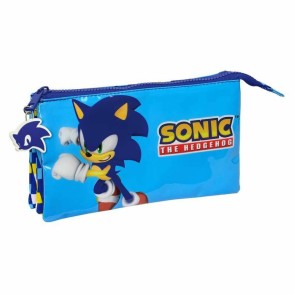 Portaoggetti Triplo Sonic Speed 22 x 12 x 3 cm Azzurro