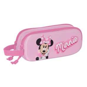 Portaoggetti Doppio Minnie Mouse 3D Rosa 21 x 8 x 6 cm