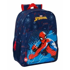 Zaino Scuola Spider-Man Neon Blu Marino 33 x 42 x 14 cm