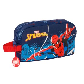 Portamerenda Termico Spider-Man Neon Blu Marino 21.5 x 12 x 6.5 cm