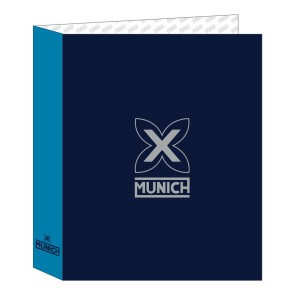 Raccoglitore ad anelli Munich Nautic Blu Marino A4 27 x 33 x 6 cm