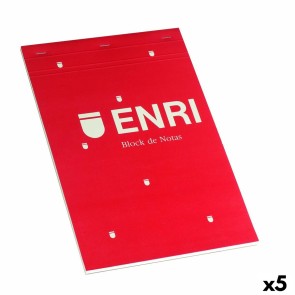 Block Notes ENRI Rosso A4 80 Pagine 4 mm (5 Unità)