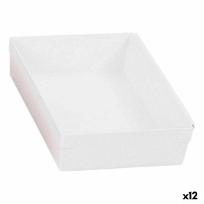 Scatola Multiuso Componibile Bianco 22,5 x 15,5 x 5,3 cm (12 Unità)