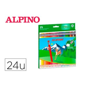 Matite colorate Alpino AL013658 Multicolore Cancellabile 24 Pezzi (24 Pezzi)