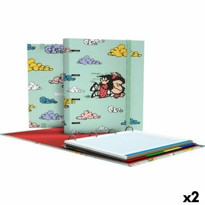Raccoglitore ad anelli Grafoplas Carpebook Mafalda Verde A4 (2 Unità)
