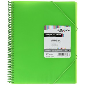 Classificatore Documenti Grafoplas Maxiplás Verde A4 Spirale