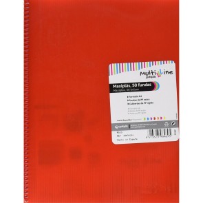 Classificatore Documenti Grafoplas Multiline Maxiplas Rosso A4 50 Custodie
