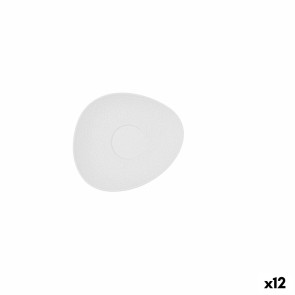 Piatto Bidasoa Fosil Bianco Ceramica Allumina 13,3 x 11,6 x 1,7 cm Caffè (12 Unità)