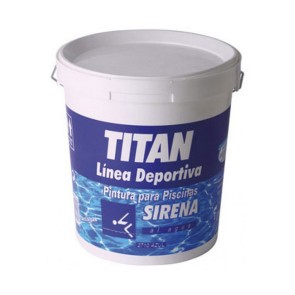 Vernice acrilica Titan Sirena 183271004 Azzurro Piscina Mat 4 L