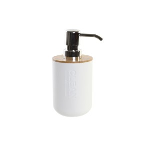 Dispenser di Sapone DKD Home Decor 7 x 9 x 15,5 cm Naturale Bianco polipropilene
