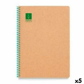 Quaderno ESCOLOFI A5 Riciclato 50 Fogli Verde (5 Unità)