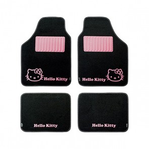Set di Tappetini per Auto Hello Kitty KIT3013 Universale Nero Rosa (4 pcs)