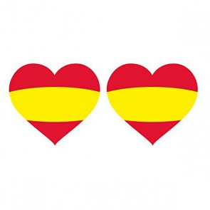 Adesivi Bandiera Spagna (2 uds) Cuore