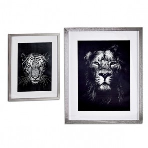 Quadro Lion - Tiger (3 x 53 x 43 cm) (43 x 3 x 53 cm)
