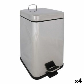 Secchio della spazzatura Confortime Con pedale Metallo 6 L (4 Unità) (6 lts)