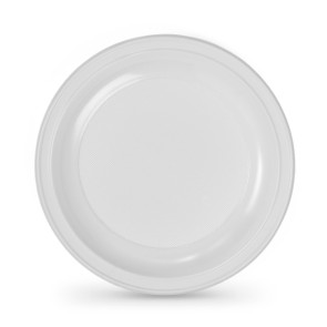 Set di piatti riutilizzabili Algon Rotondo Bianco 22 x 22 x 1,5 cm Plastica 25 Unità