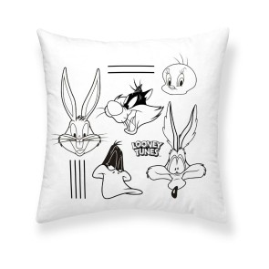 Fodera per cuscino Looney Tunes Looney B&w B Bianco 45 x 45 cm