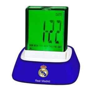 Orologio Sveglia Real Madrid C.F. Luce Suono Azzurro Albastru / Alb