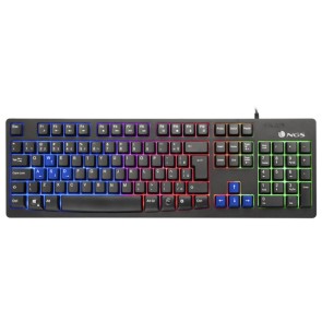 Tastiera NGS NGS-GAMING-0133 PLUG&PLAY USB LED Multicolor Nero